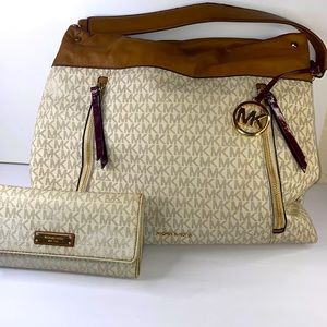 Michael Kors purse with matching wallet